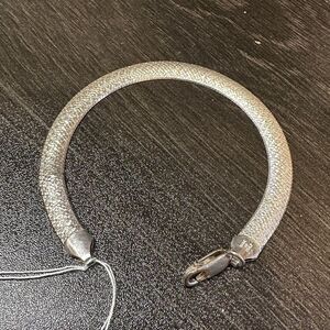 SALE! 7mm thick solid Sterling silver Italy diamond cut bracelet!